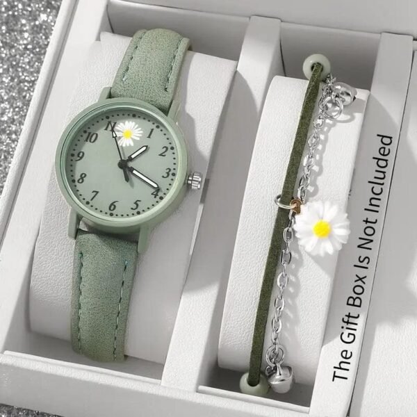 2-Piece Set: Elegant Style Women's Quartz Watch and Bracelet - Image 2